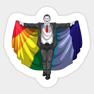 Vampire Halloween Rainbow Coat Sticker